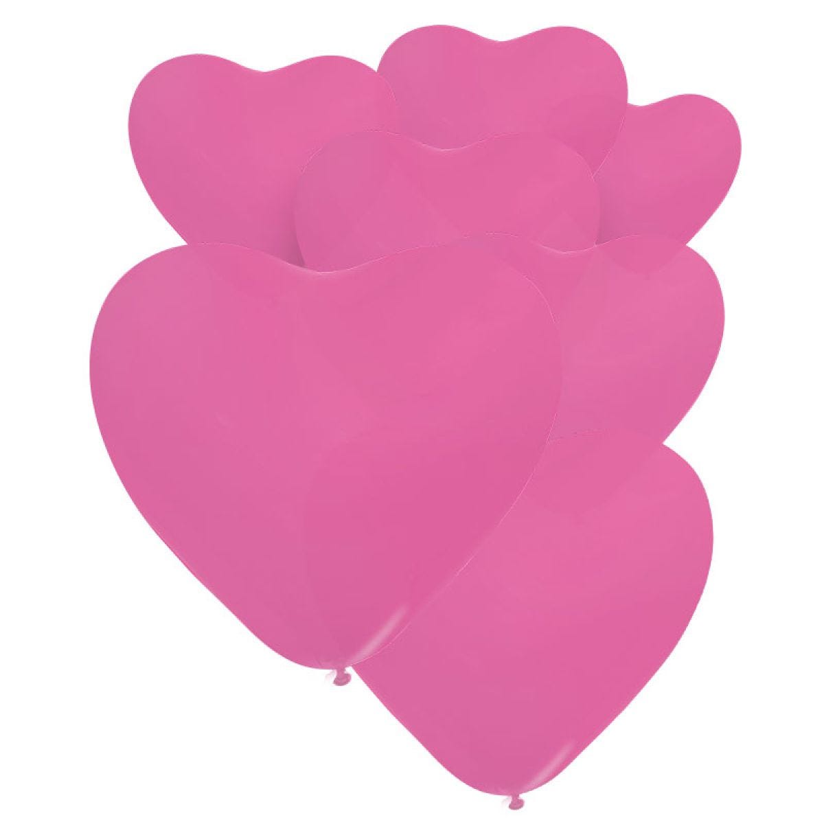 Fashion Heart Fuchsia Pink Balloons - 12" Latex (50pk)