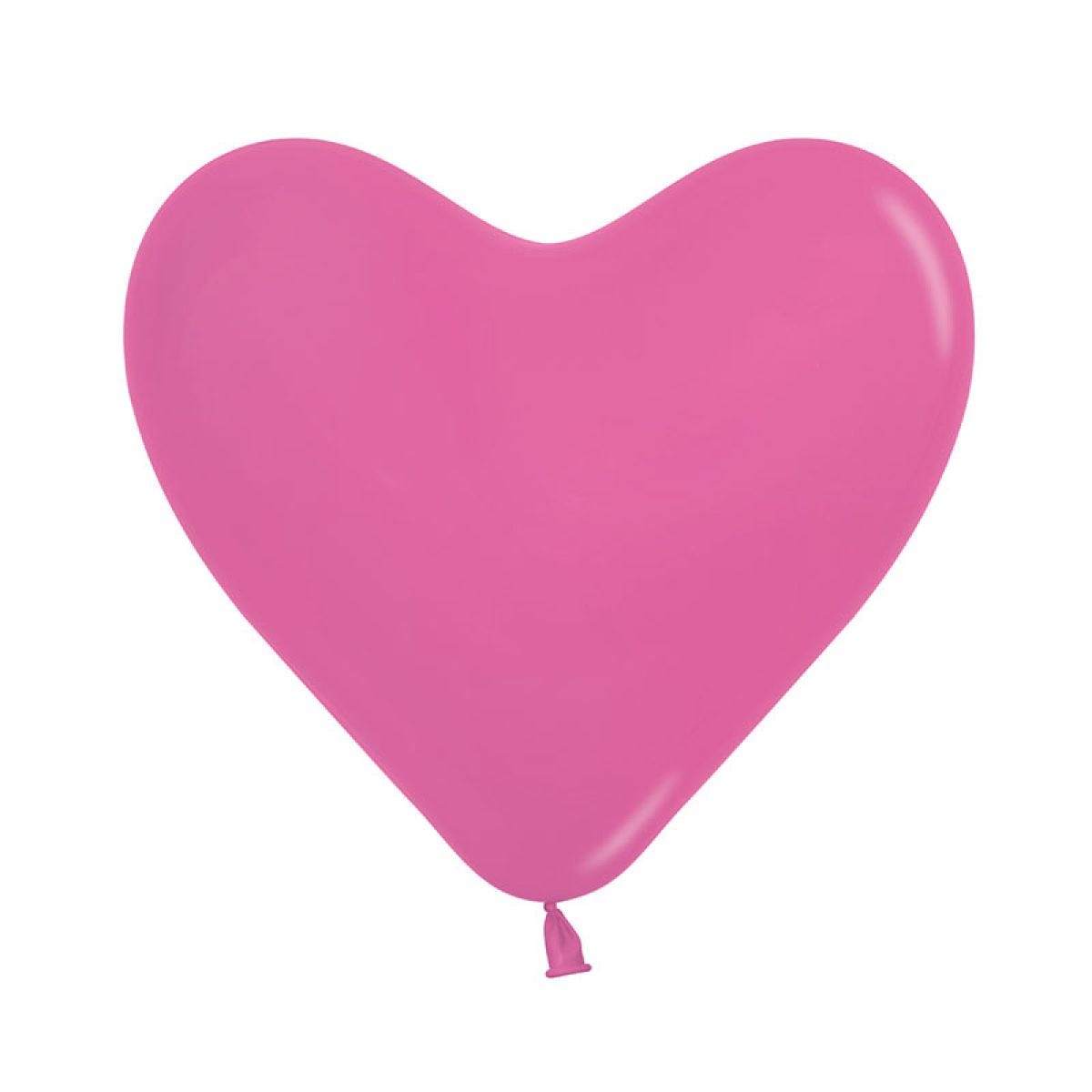 Fashion Heart Fuchsia Pink Balloons - 12" Latex (50pk)