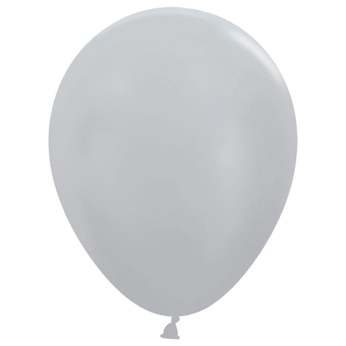 Satin Silver - 18" Latex Balloons (25pk)