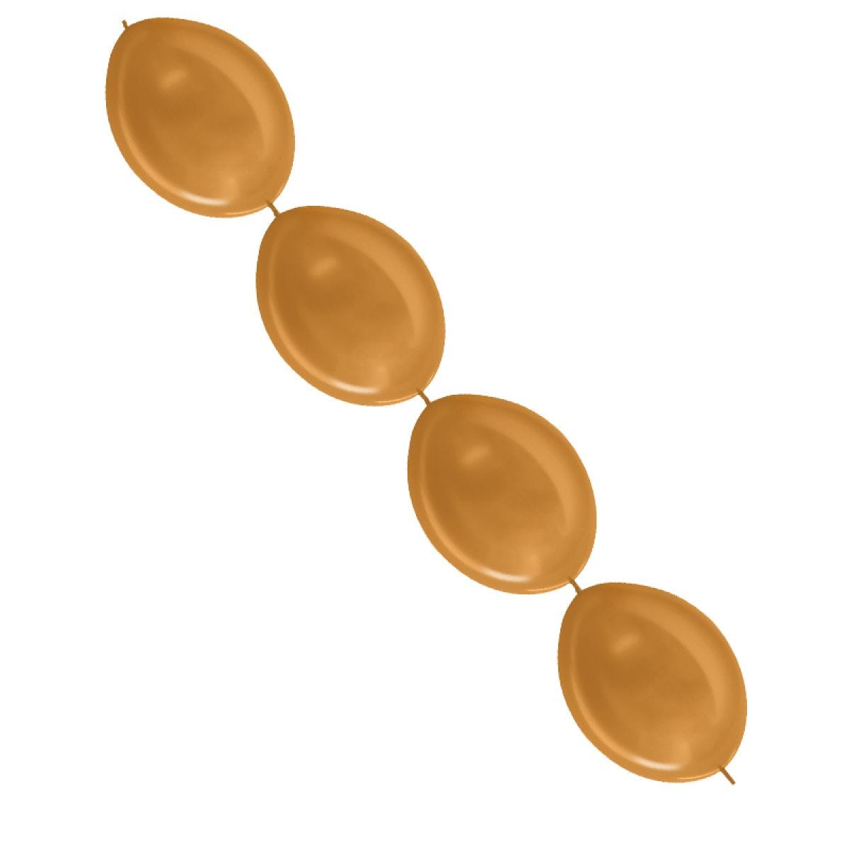 Metallic Gold Link-O-Loon 12" Latex Balloons (50pk)