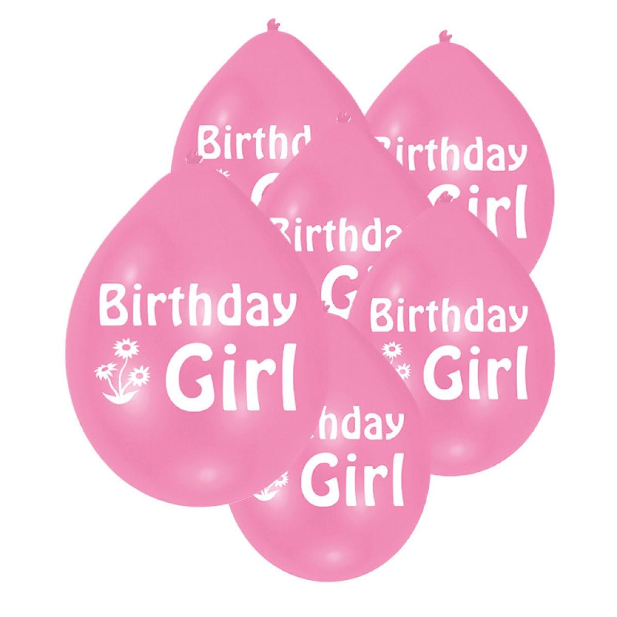 Pink Birthday Girl - 9" Latex Balloons (10pk)