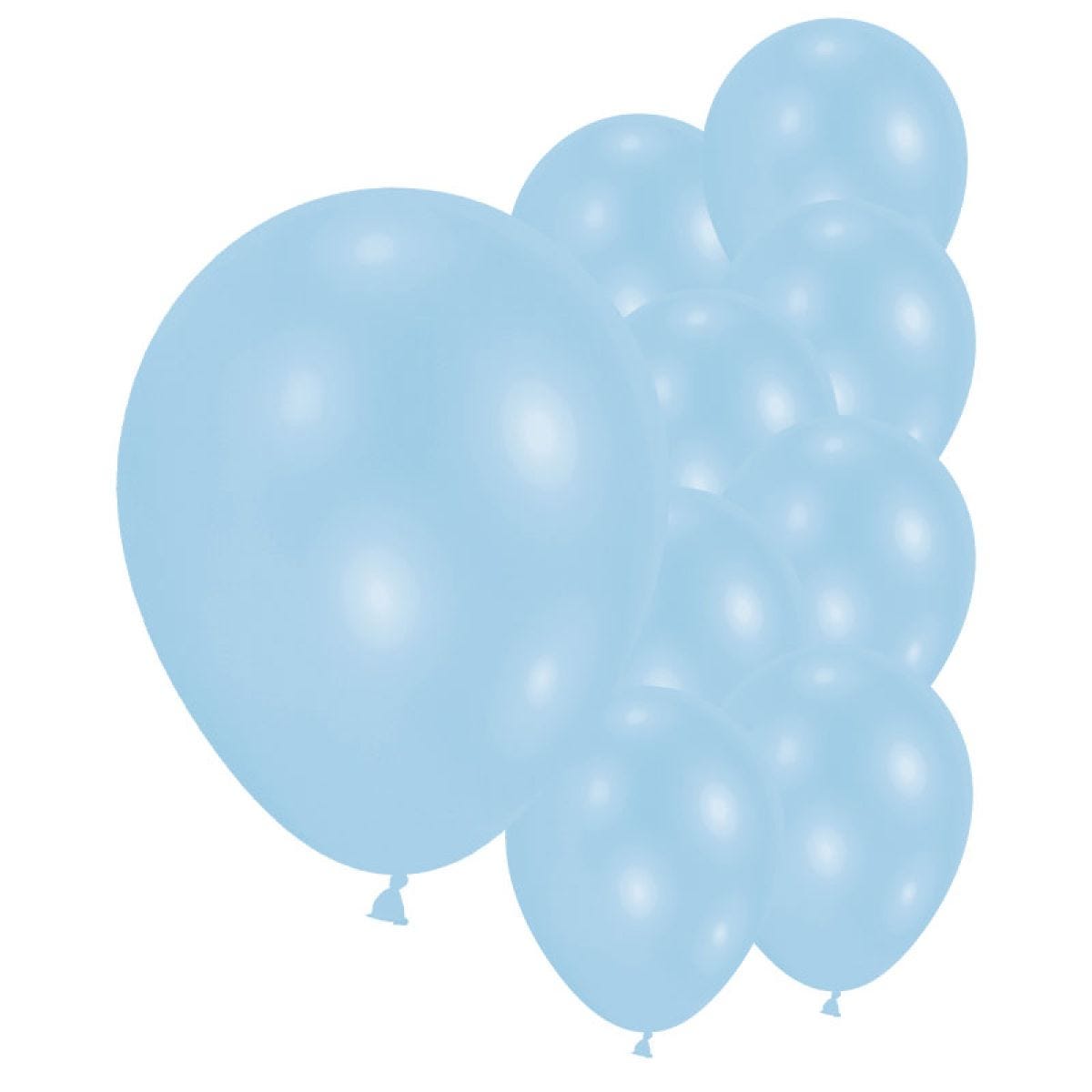 Pearl Powder Blue - 9" Latex Balloons (10pk)