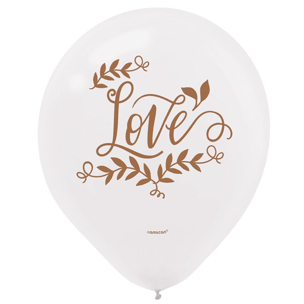 Love & Leaves Balloons - 11" Latex (6pk)