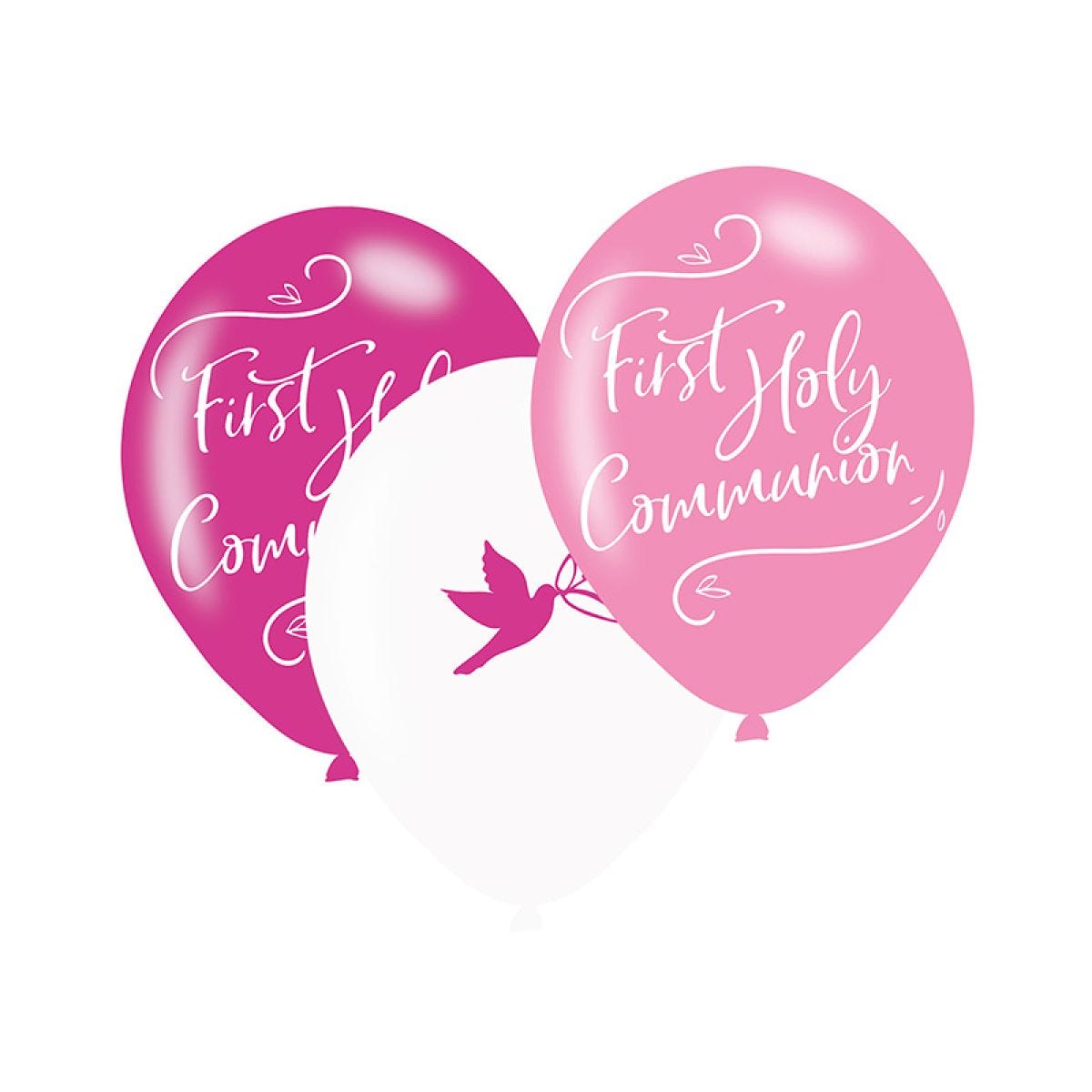 Pink First Holy Communion - 11" Latex Balloons (6pk)