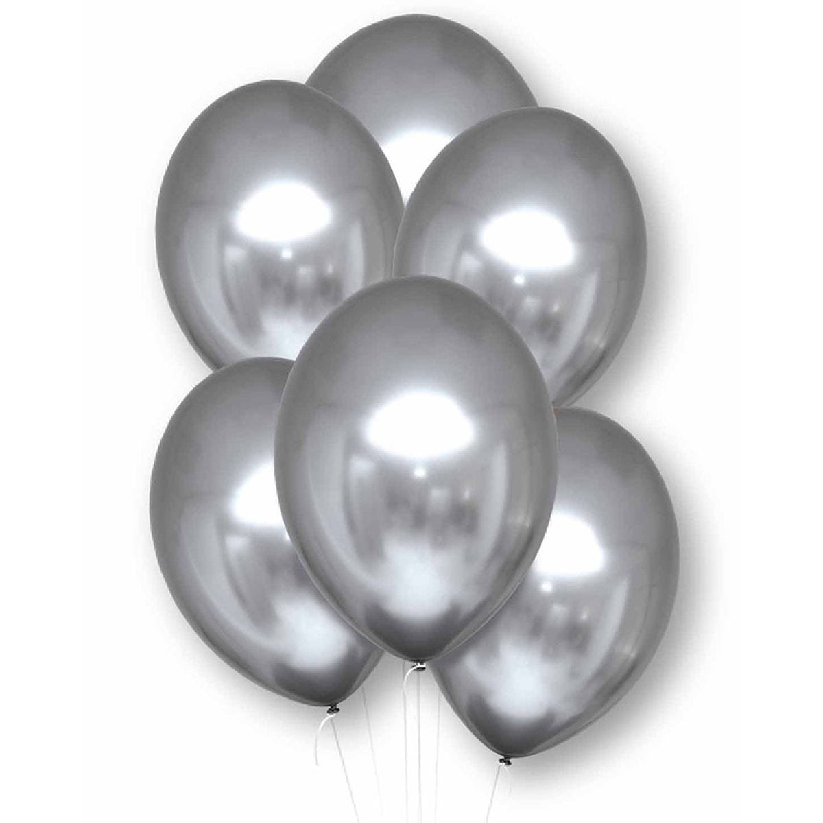 Silver Satin Luxe - 11" Latex Balloons (6pk)