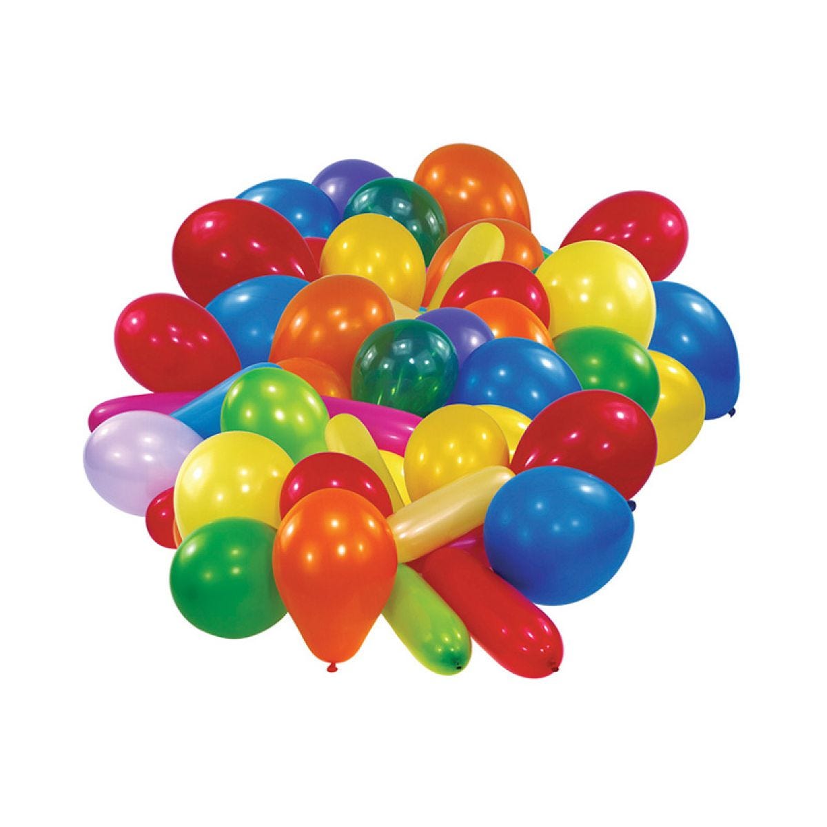 Multicolour Value Pack Assorted Latex Balloons (50pk)