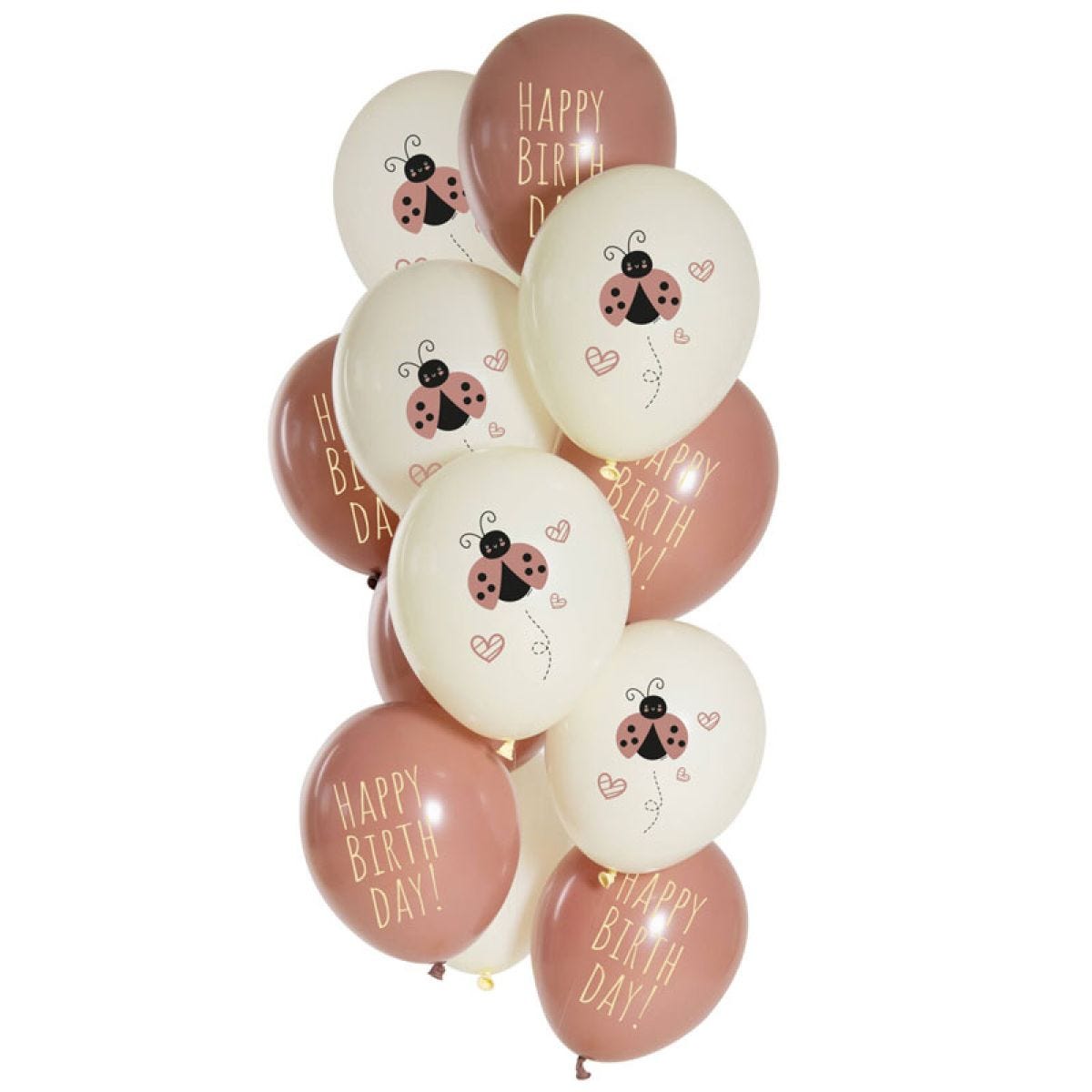 Birthday Ladybug Balloons - 12" Latex (12pk)