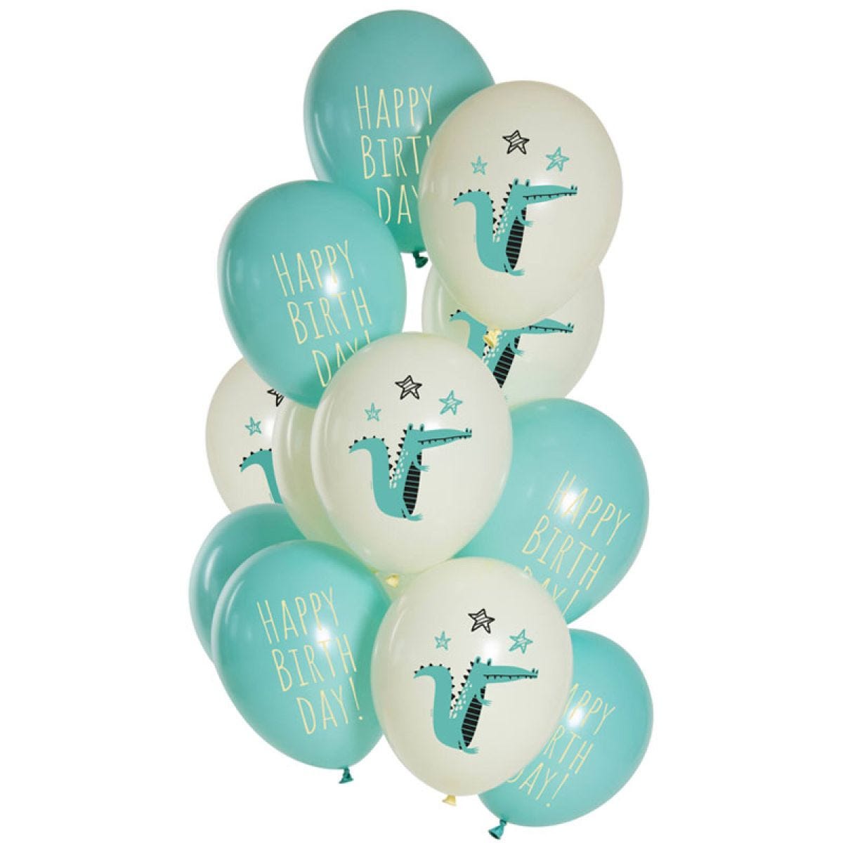 Birthday Crocodile Balloons - 12" Latex (12pk)