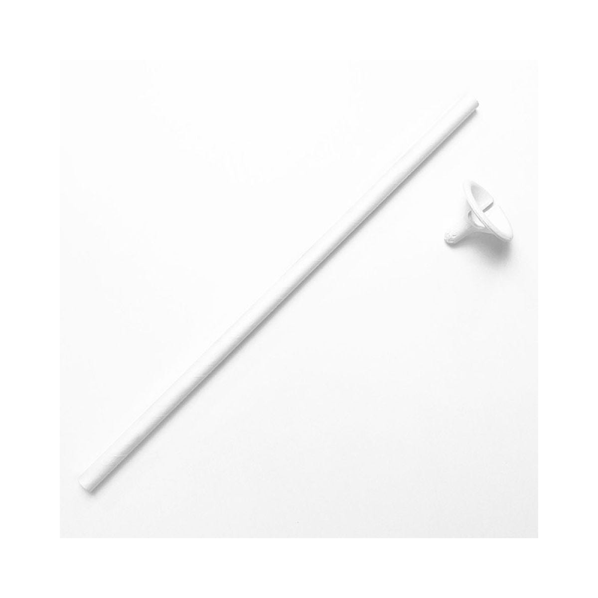 White Paper Balloon Stick & Cup - 30cm