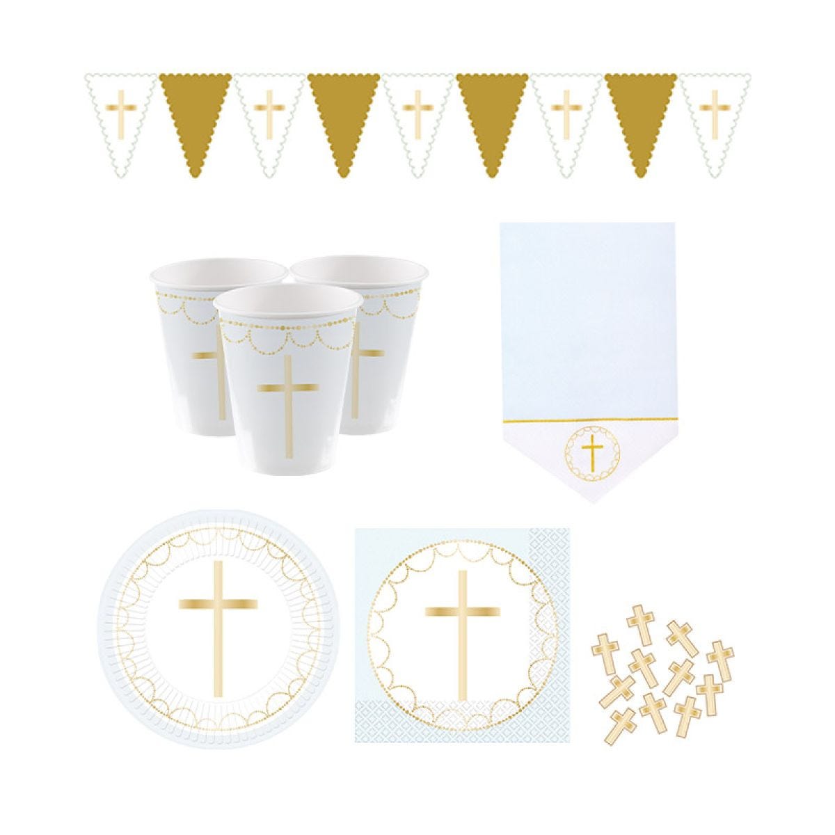 Blue Celebration Cross Deluxe Party Pack for 8
