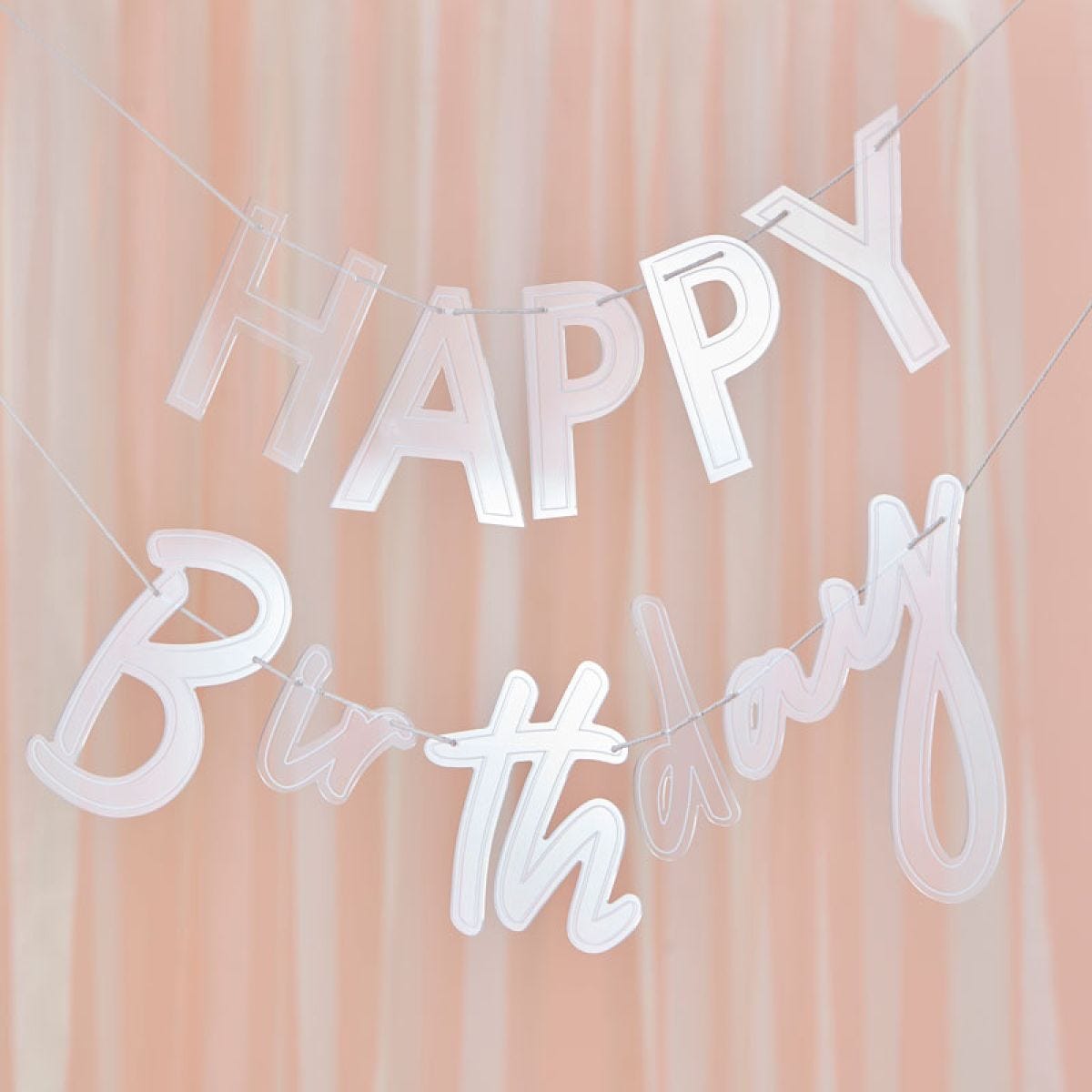 Acrylic Happy Bday Banner - 3m