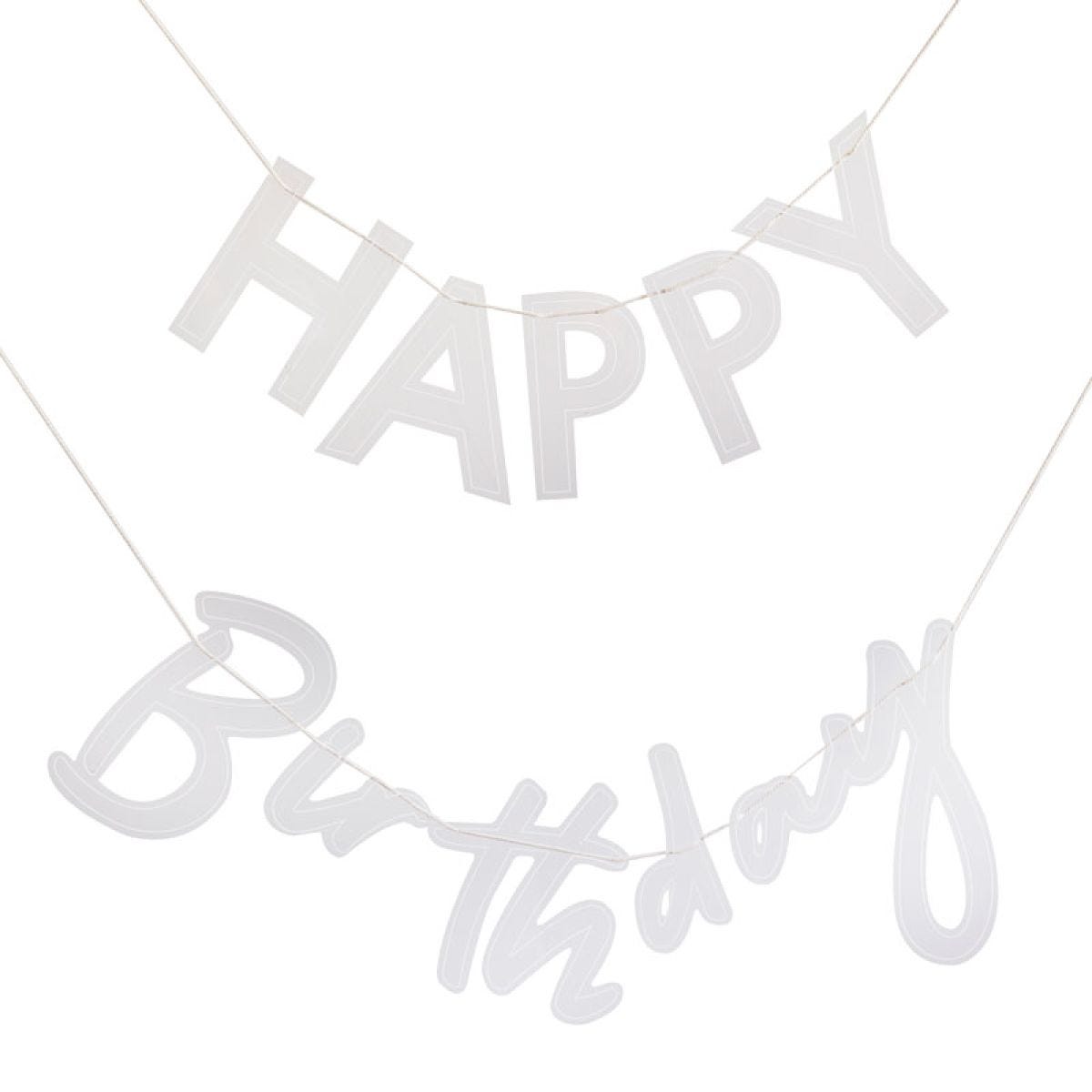 Acrylic Happy Bday Banner - 3m