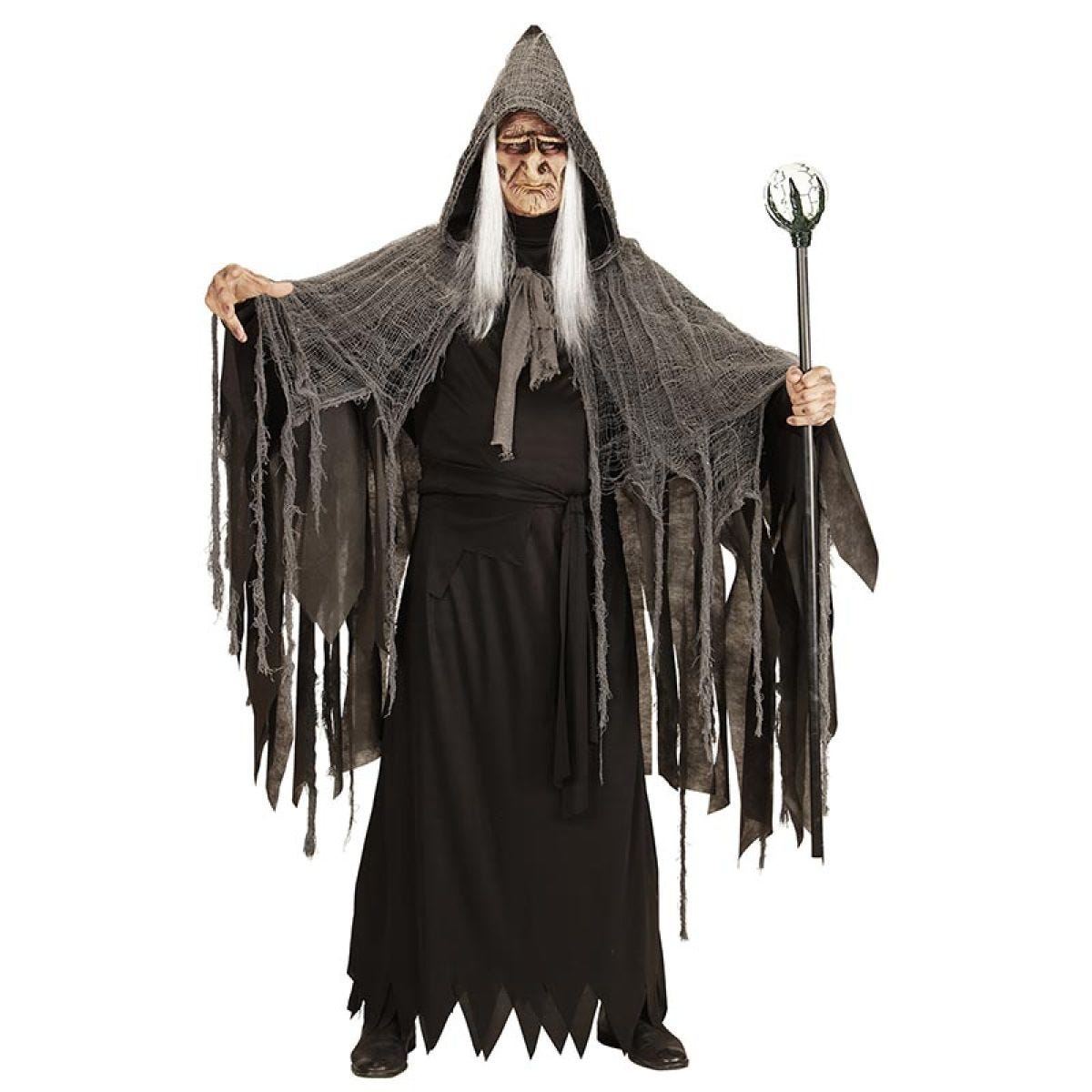Grey Shredded Cape - 165cm