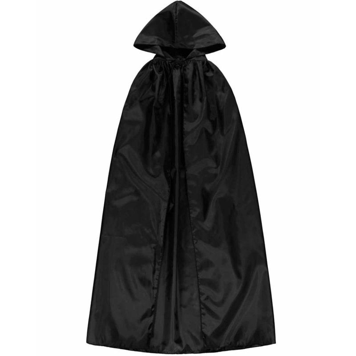 Black Hooded Cape - Adult Costume