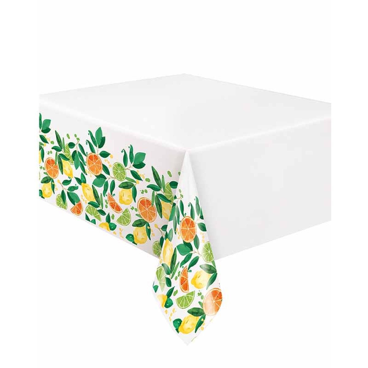 Citrus Fruit Plastic Table Cover - 1.3m x 2.1m