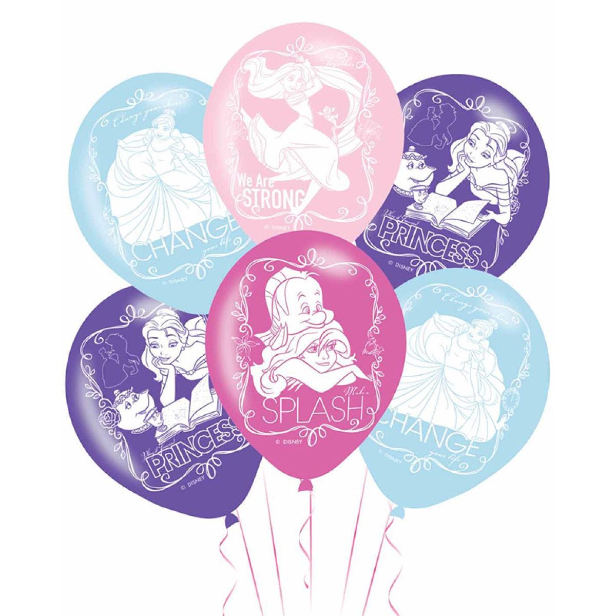 Disney Princesses Assorted 11" Latex Balloons (6pk)