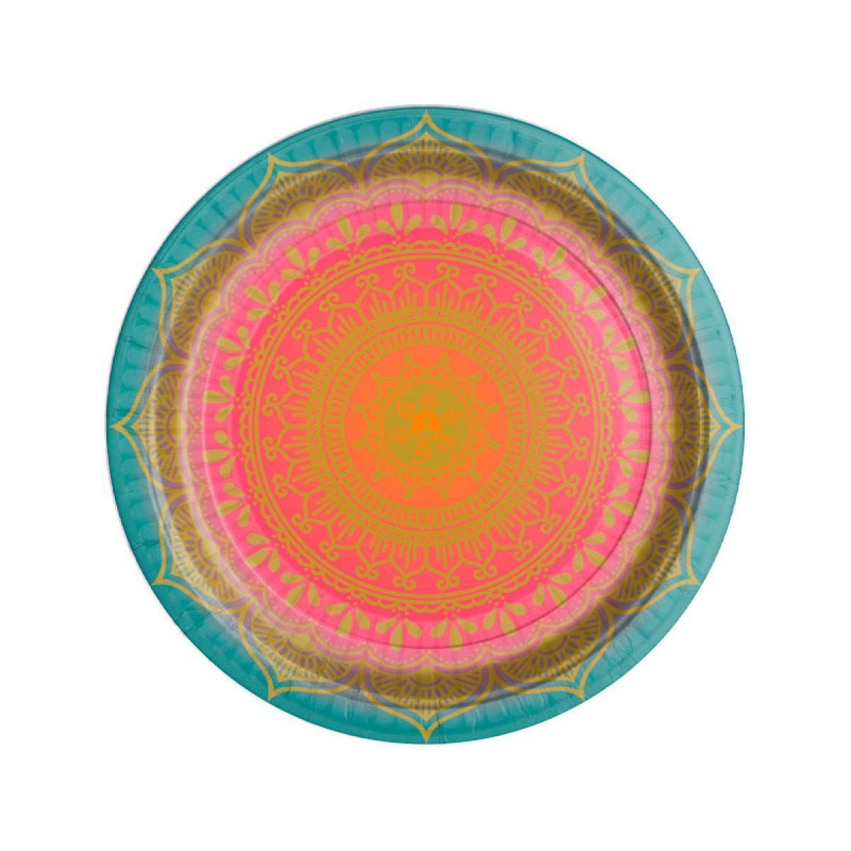 Diwali Paper Plates - 23cm (8pk)