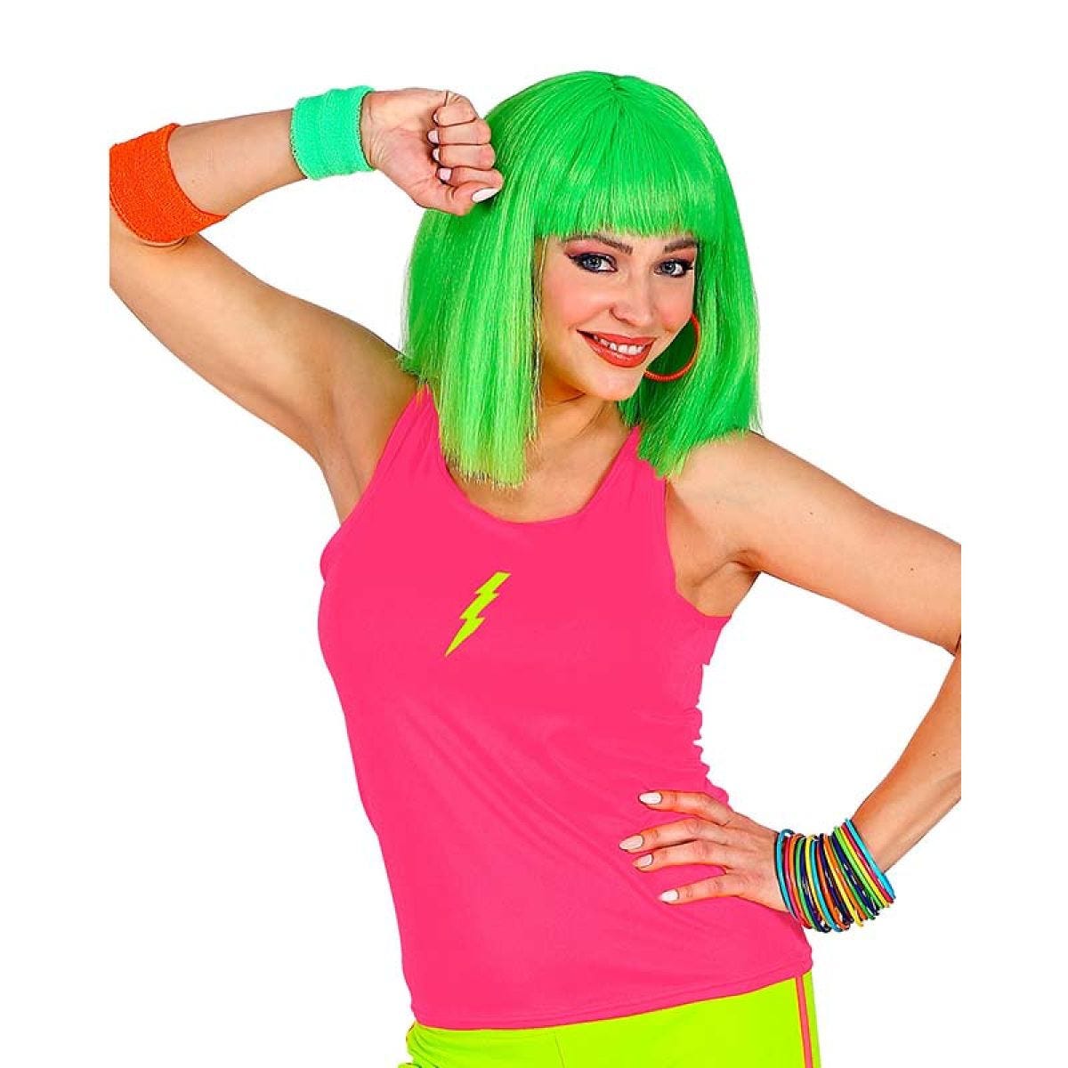 80s Neon Pink Tank Top - Adult Costume
