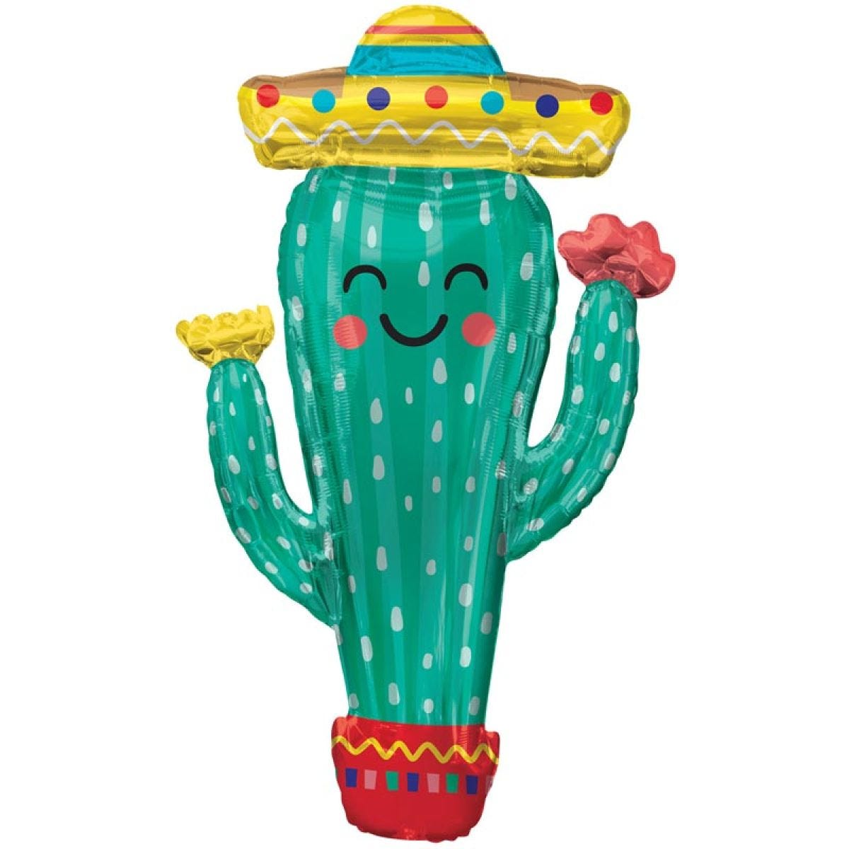Fiesta Cactus SuperShape Foil Balloon - 38"