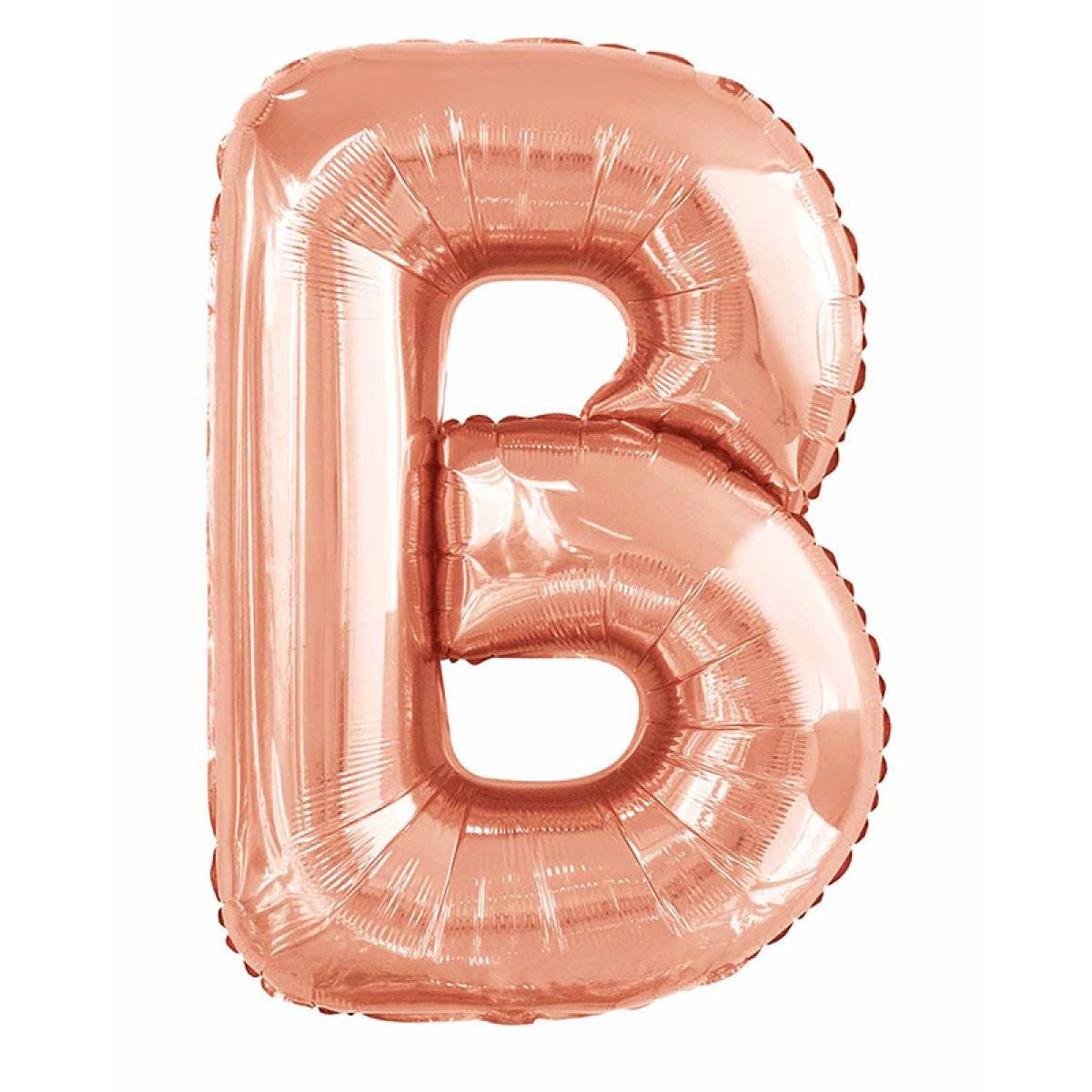 B Rose Gold Letter Balloon - 34" Foil