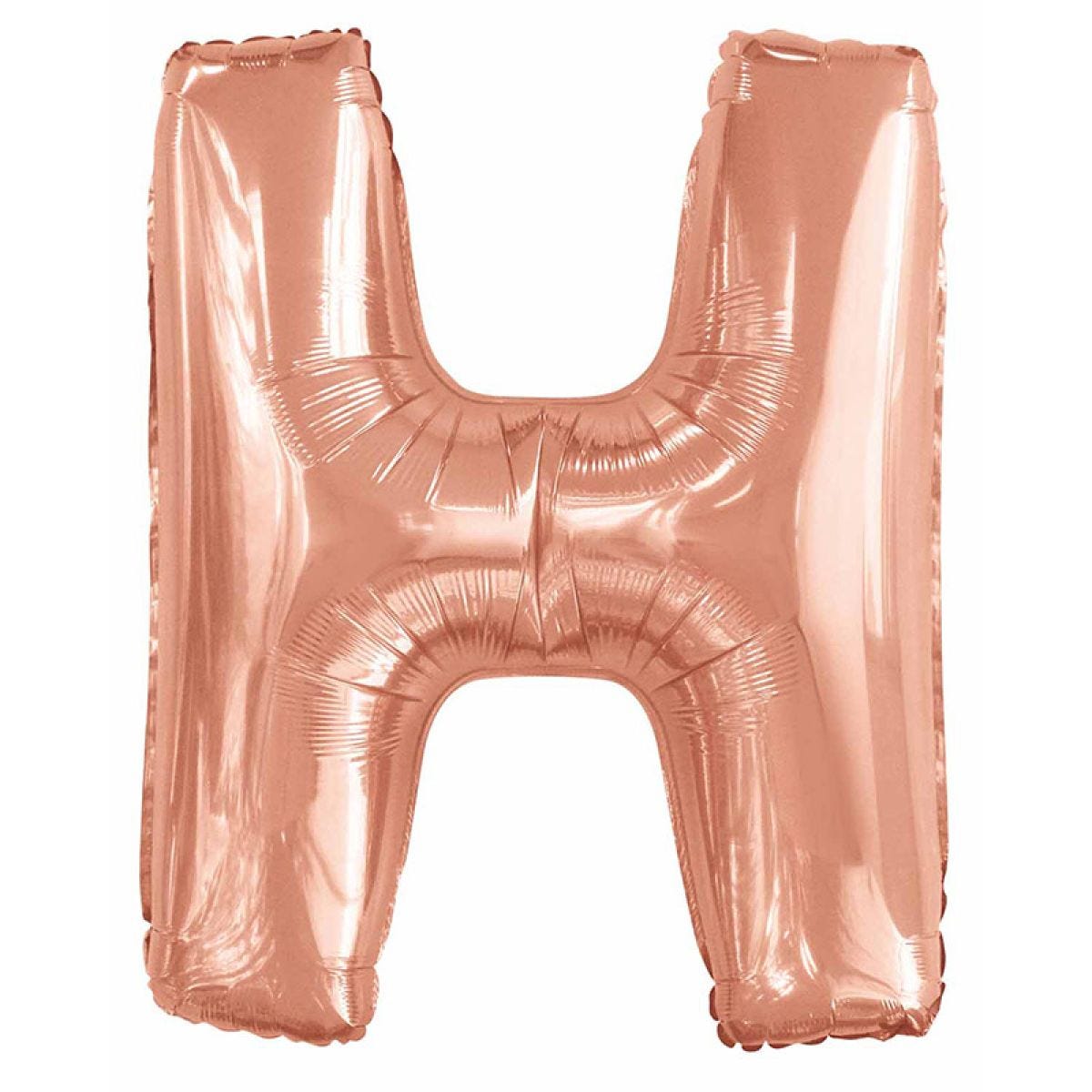 H Rose Gold Letter Balloon - 34" Foil