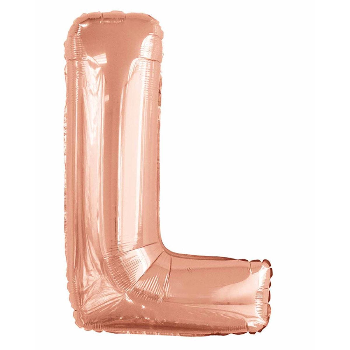 L Rose Gold Letter Balloon - 34" Foil
