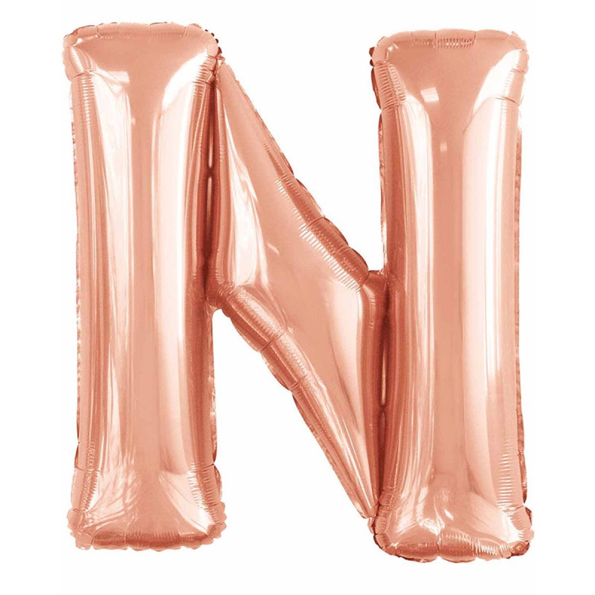 N Rose Gold Letter Balloon - 34" Foil