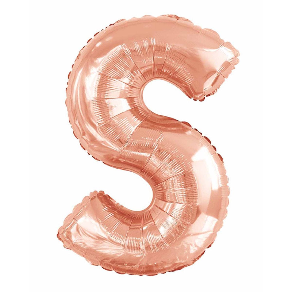 S Rose Gold Letter Balloon - 34" Foil
