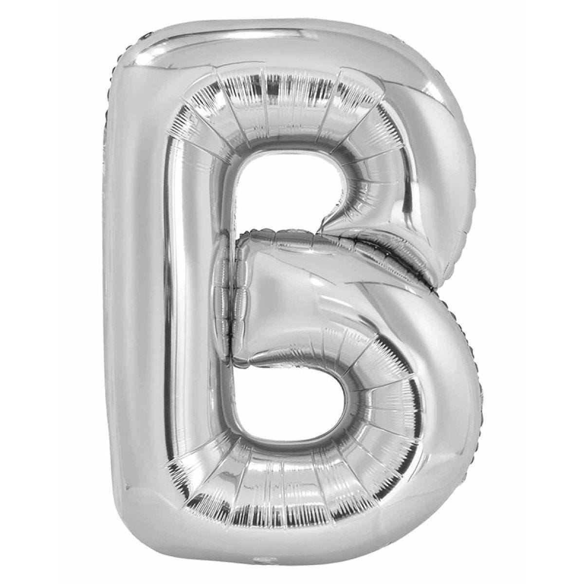 B Silver Letter Balloon - 34" Foil