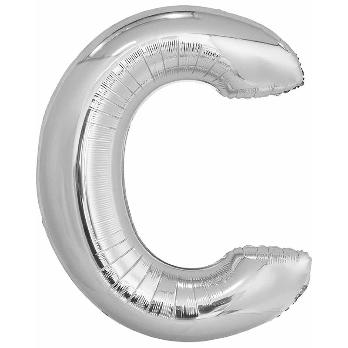 C Silver Letter Balloon - 34" Foil