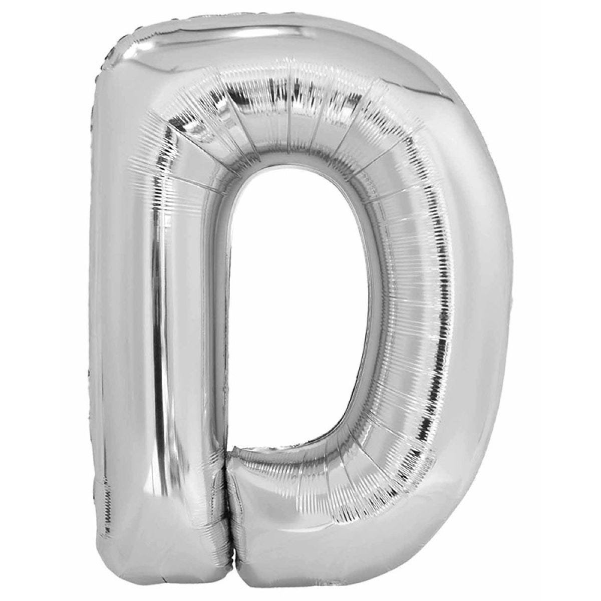D Silver Letter Balloon - 34" Foil