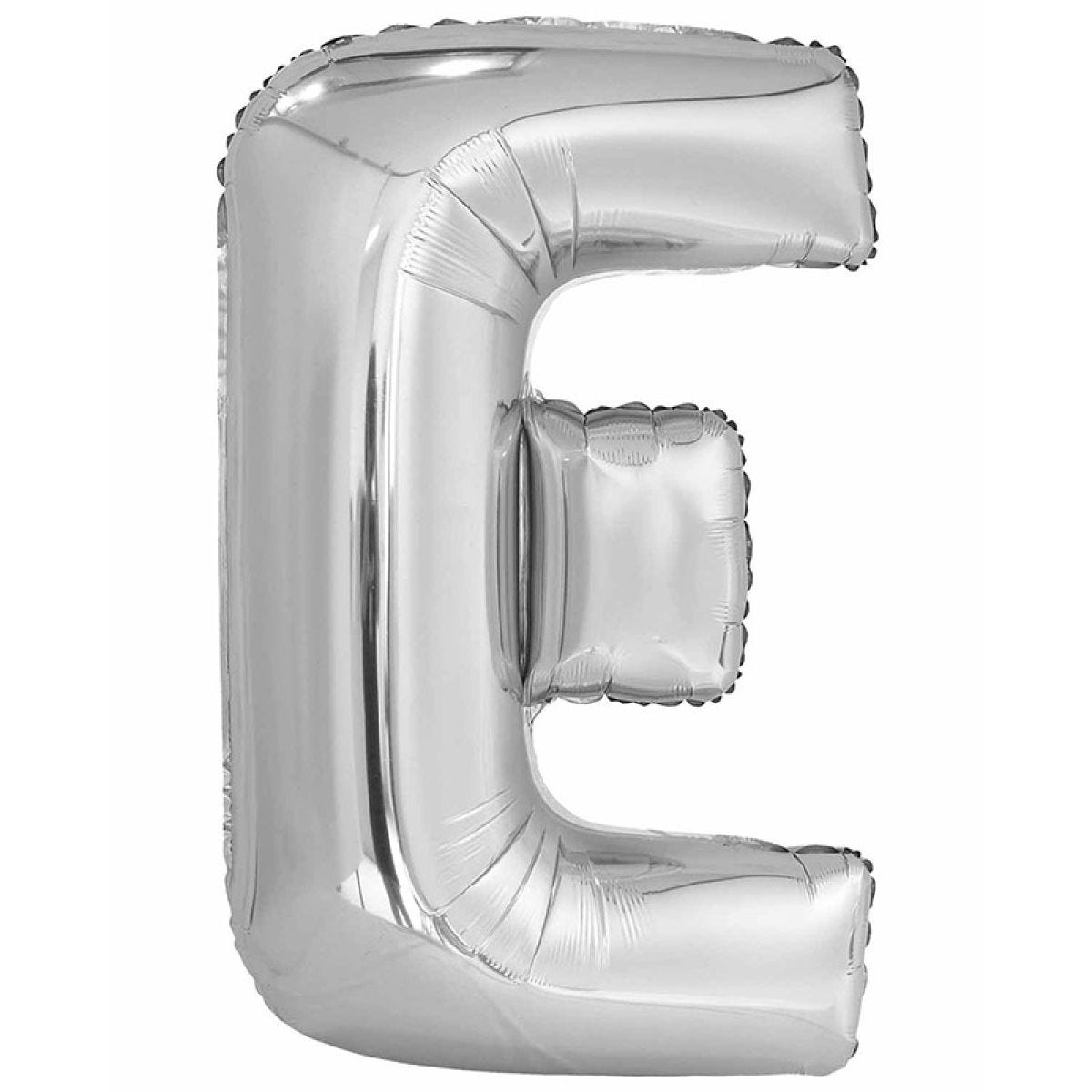 E Silver Letter Balloon - 34" Foil