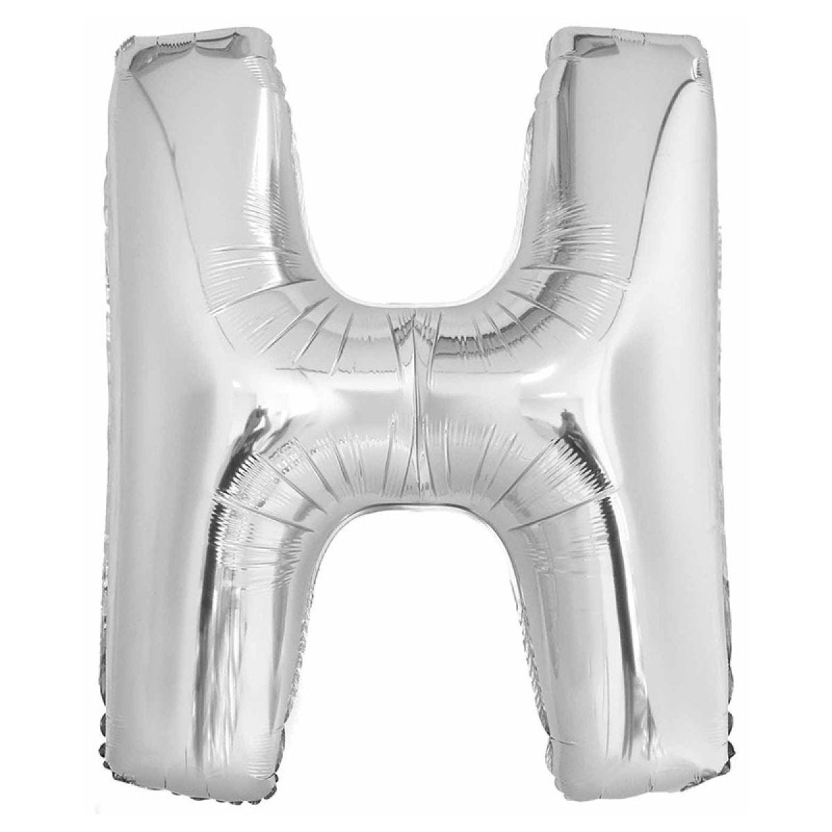 H Silver Letter Balloon - 34" Foil