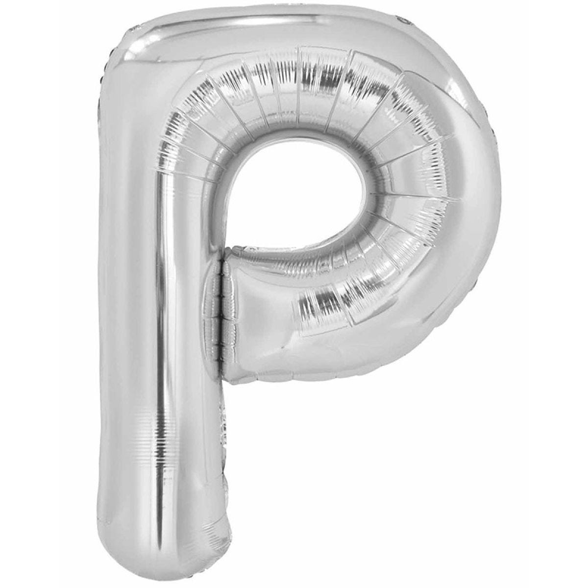 P Silver Letter Balloon - 34" Foil