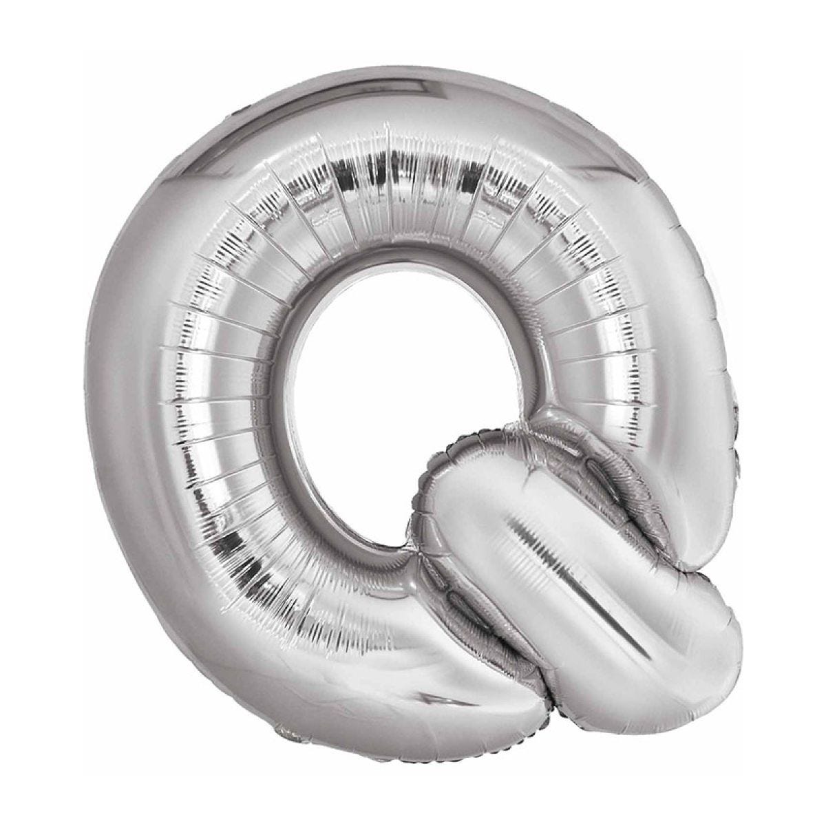 Q Silver Letter Balloon - 34" Foil