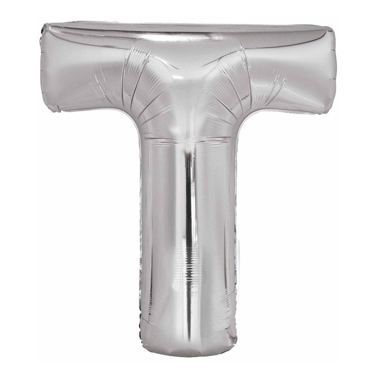 T Silver Letter Balloon - 34" Foil