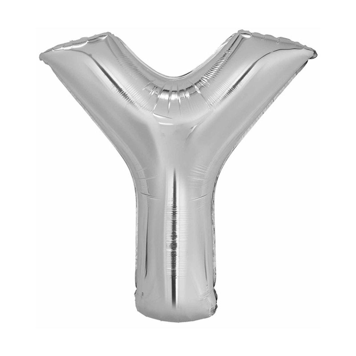 Y Silver Letter Balloon - 34" Foil