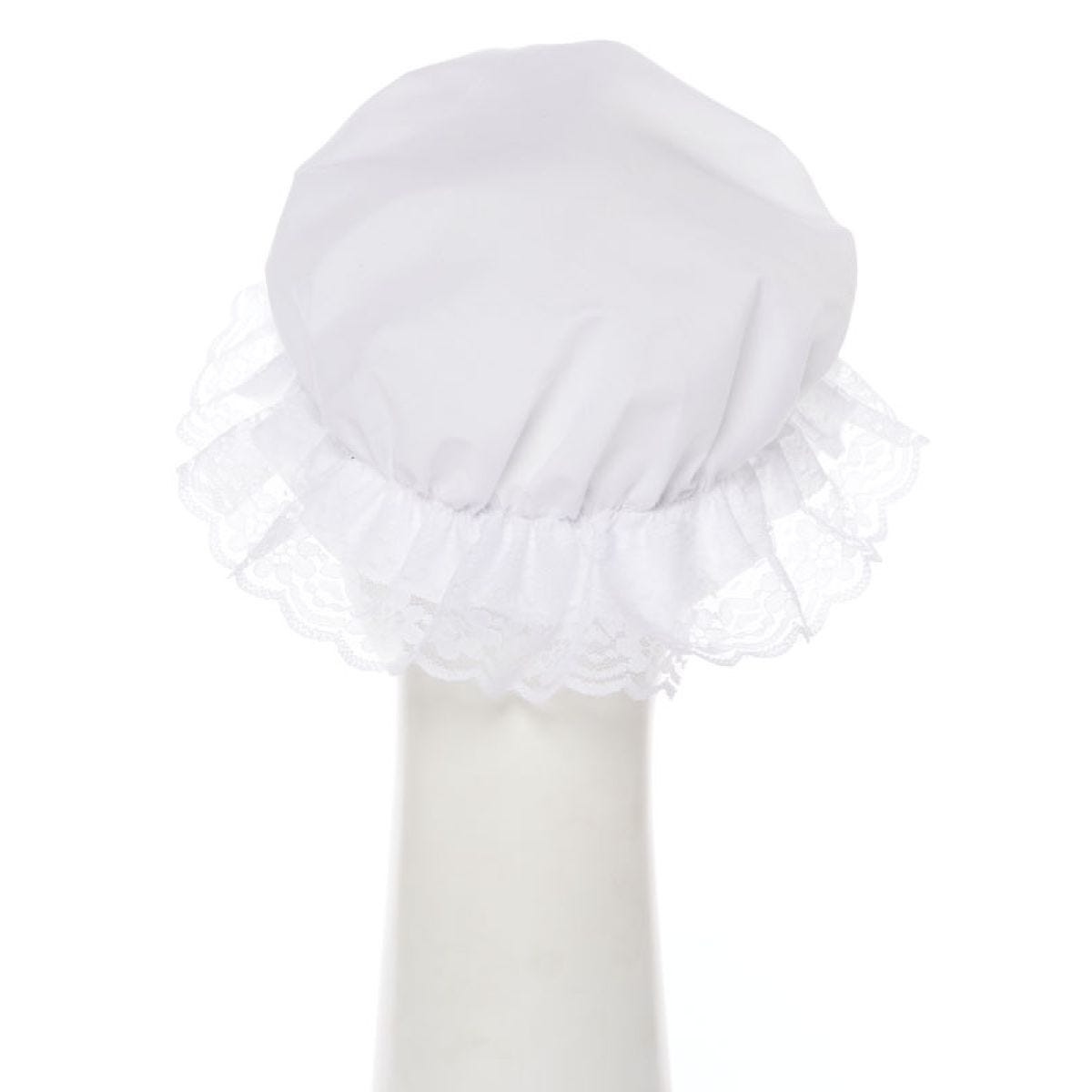 White  Victorian Mop Hat