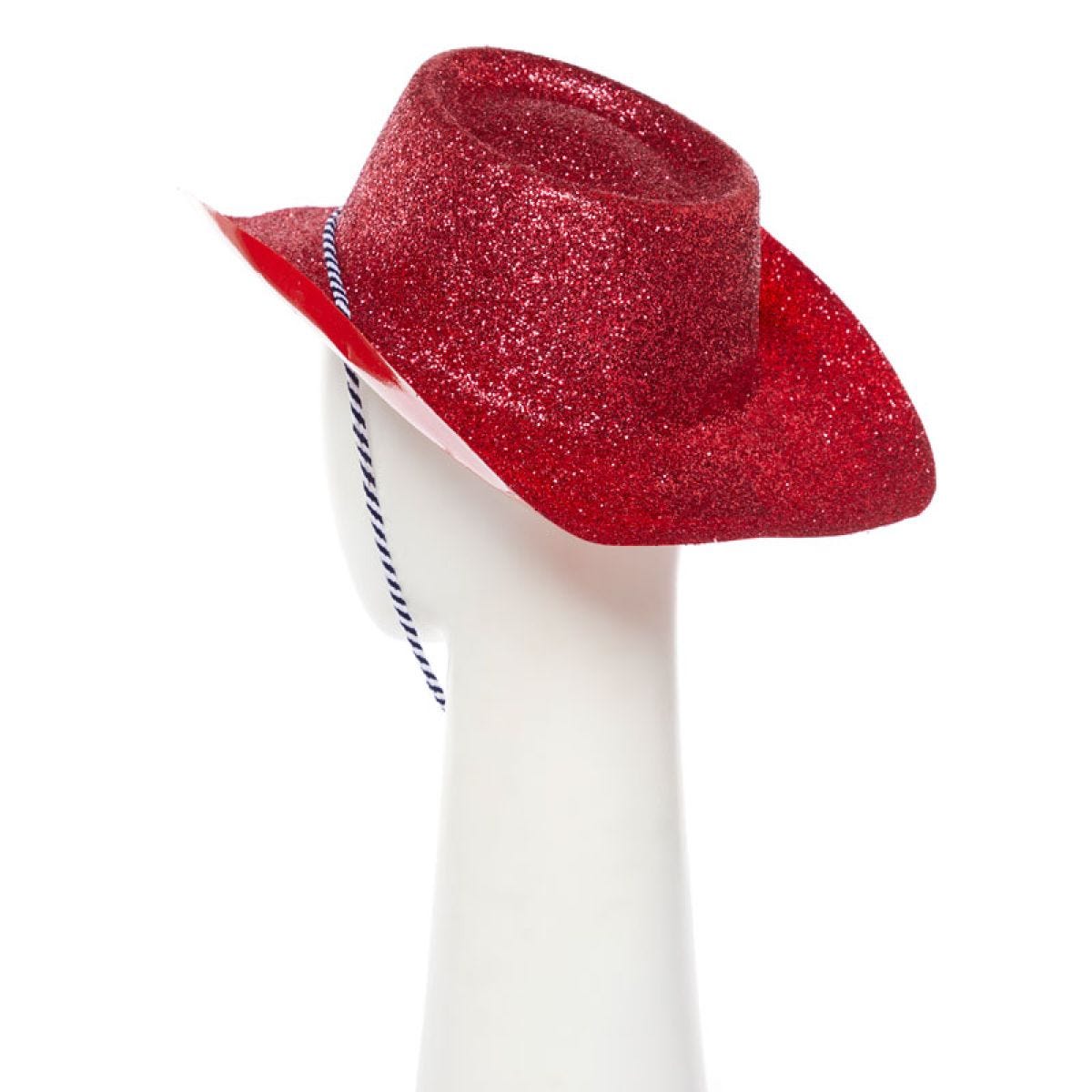 Red  Glitter Cowboy Hat