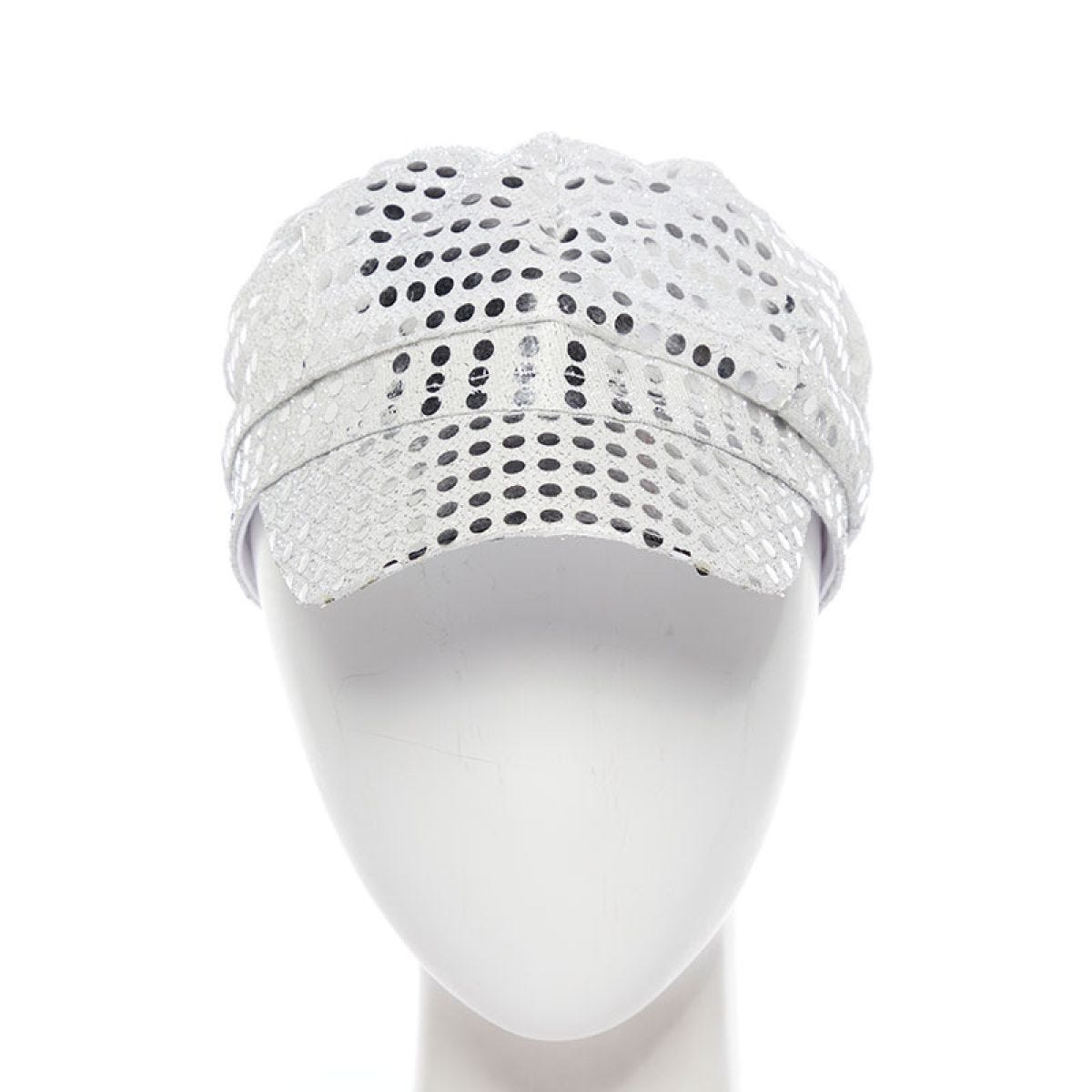 Silver  Sequin Disco Hat