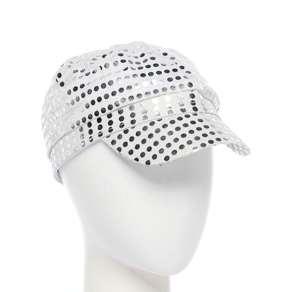 Silver  Sequin Disco Hat