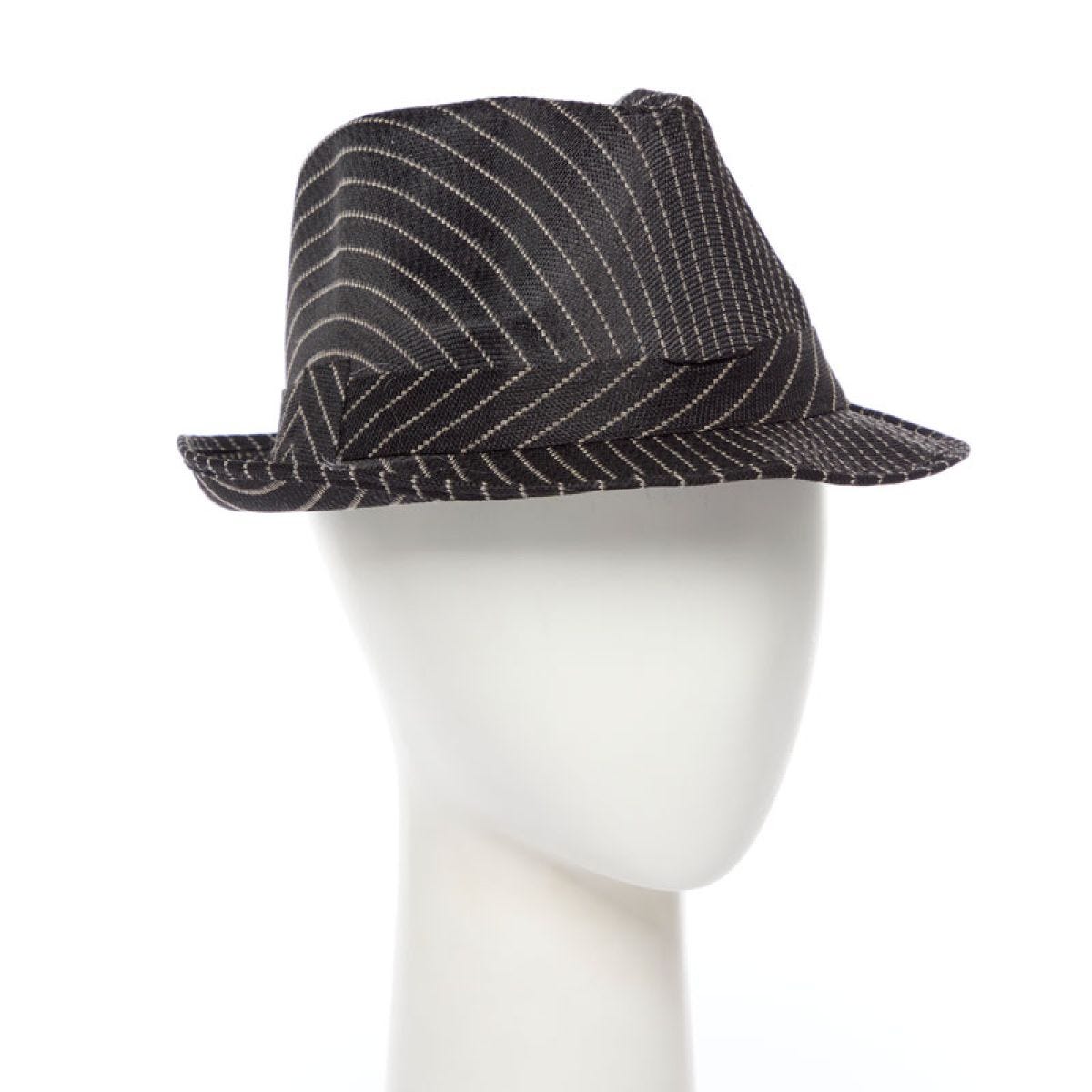 Black Striped Gangster Hat