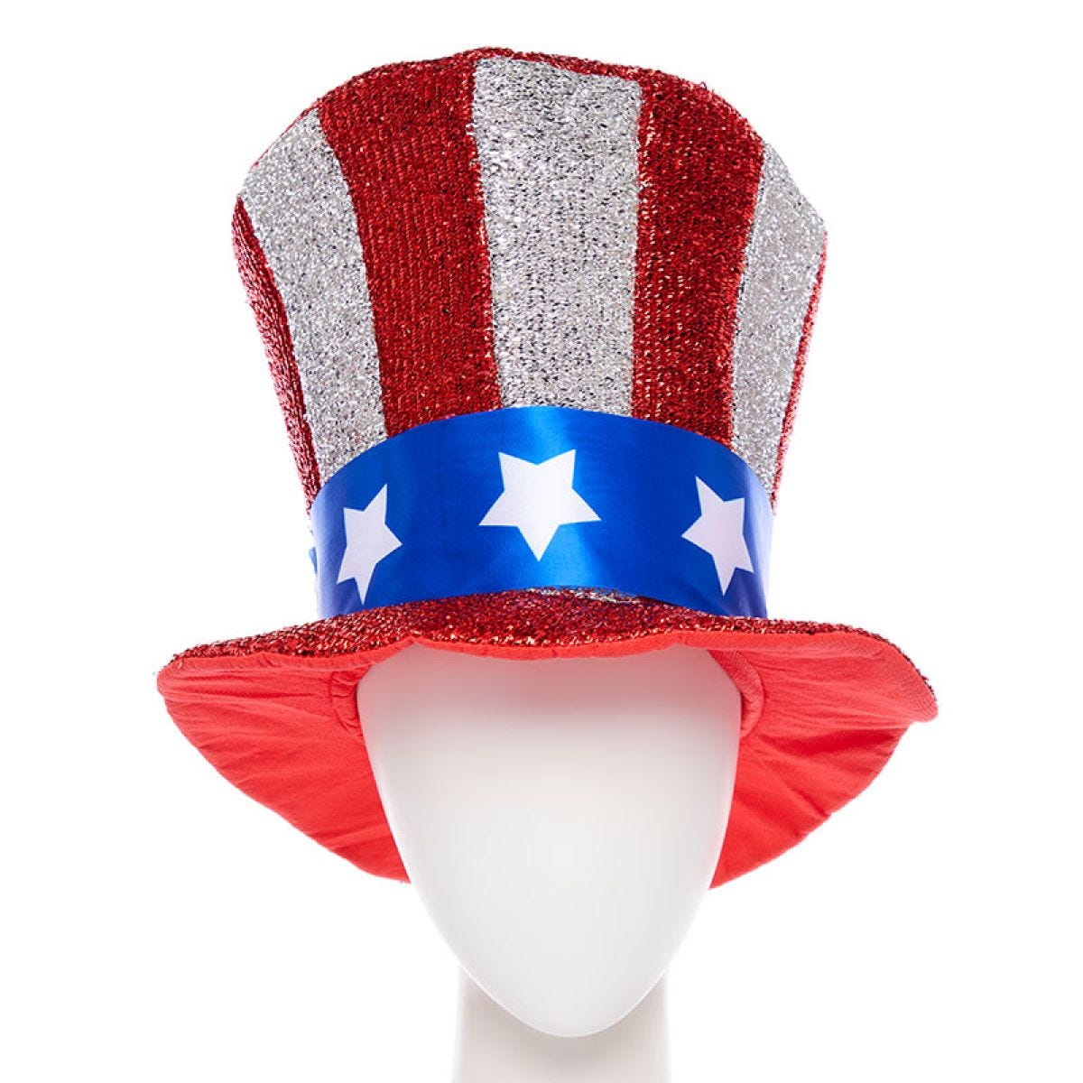 American Flag Sparkle Top Hat