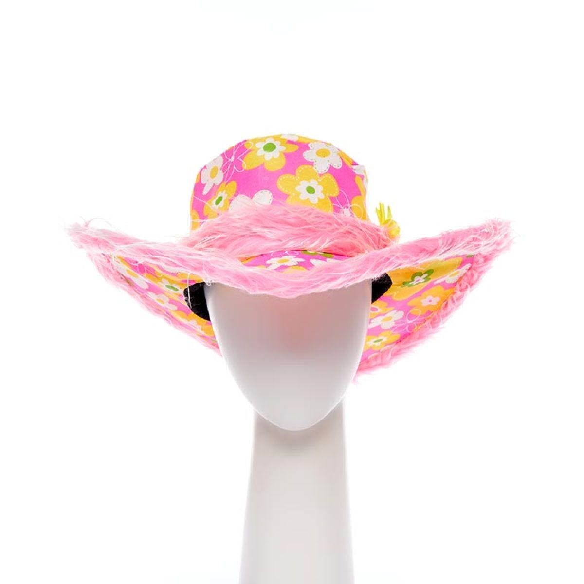 Floral Pink Hat with Sunflower
