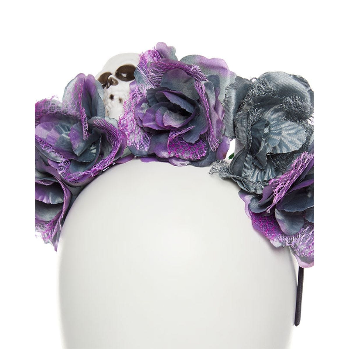 Purple Flower Skull Headband