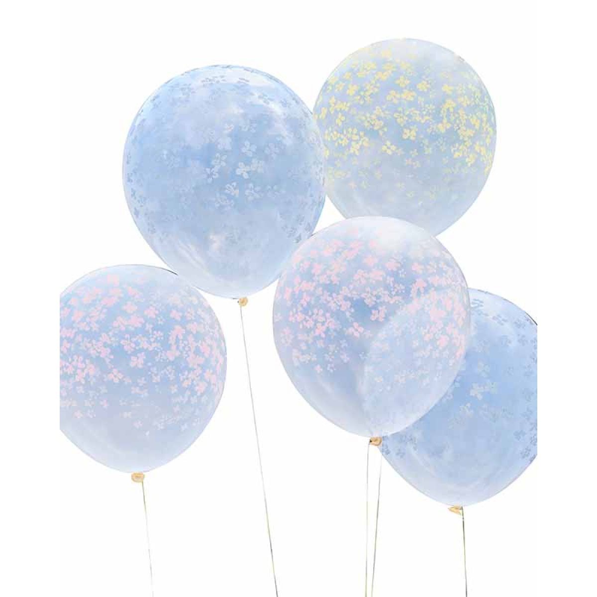 Pastel Printed Flower Latex Balloons - 12" (5pk)