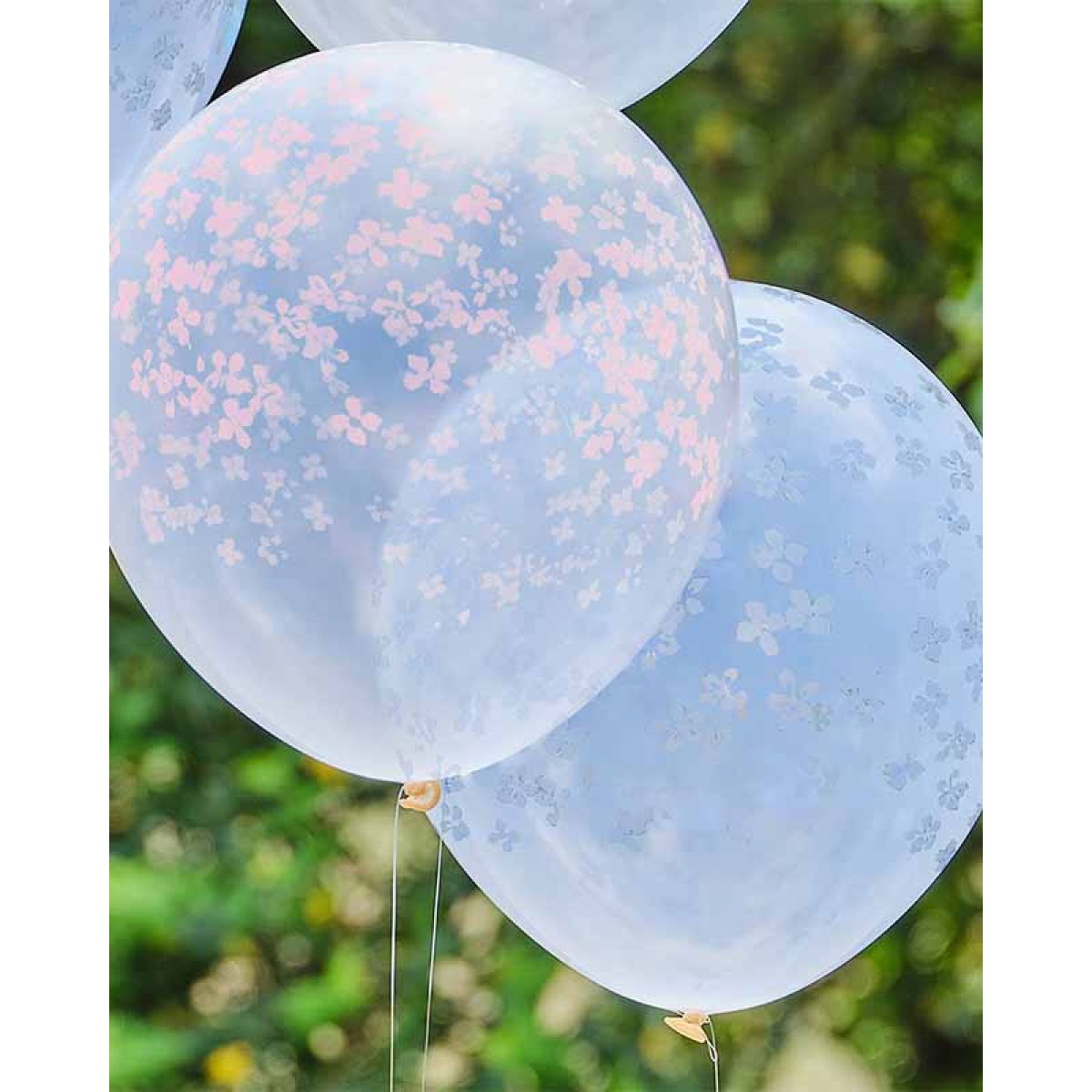 Pastel Printed Flower Latex Balloons - 12" (5pk)