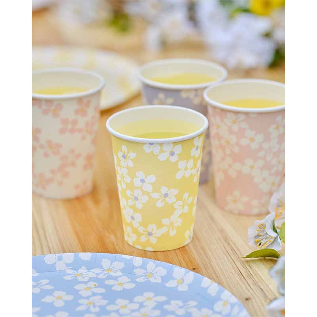 Floral Paper Cups - 266ml (8pk)