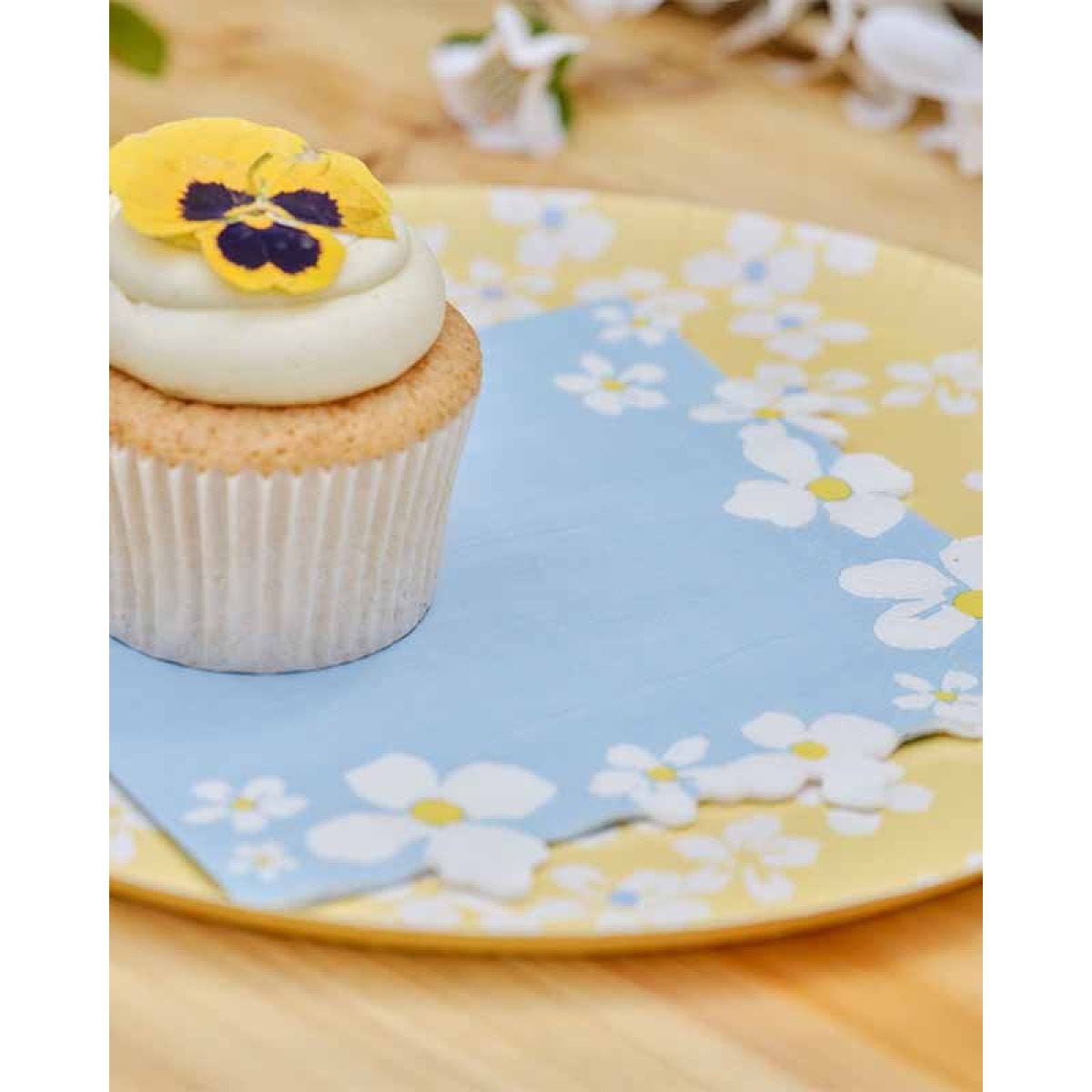 Flower Edge Floral Napkins - 16cm (16pk)