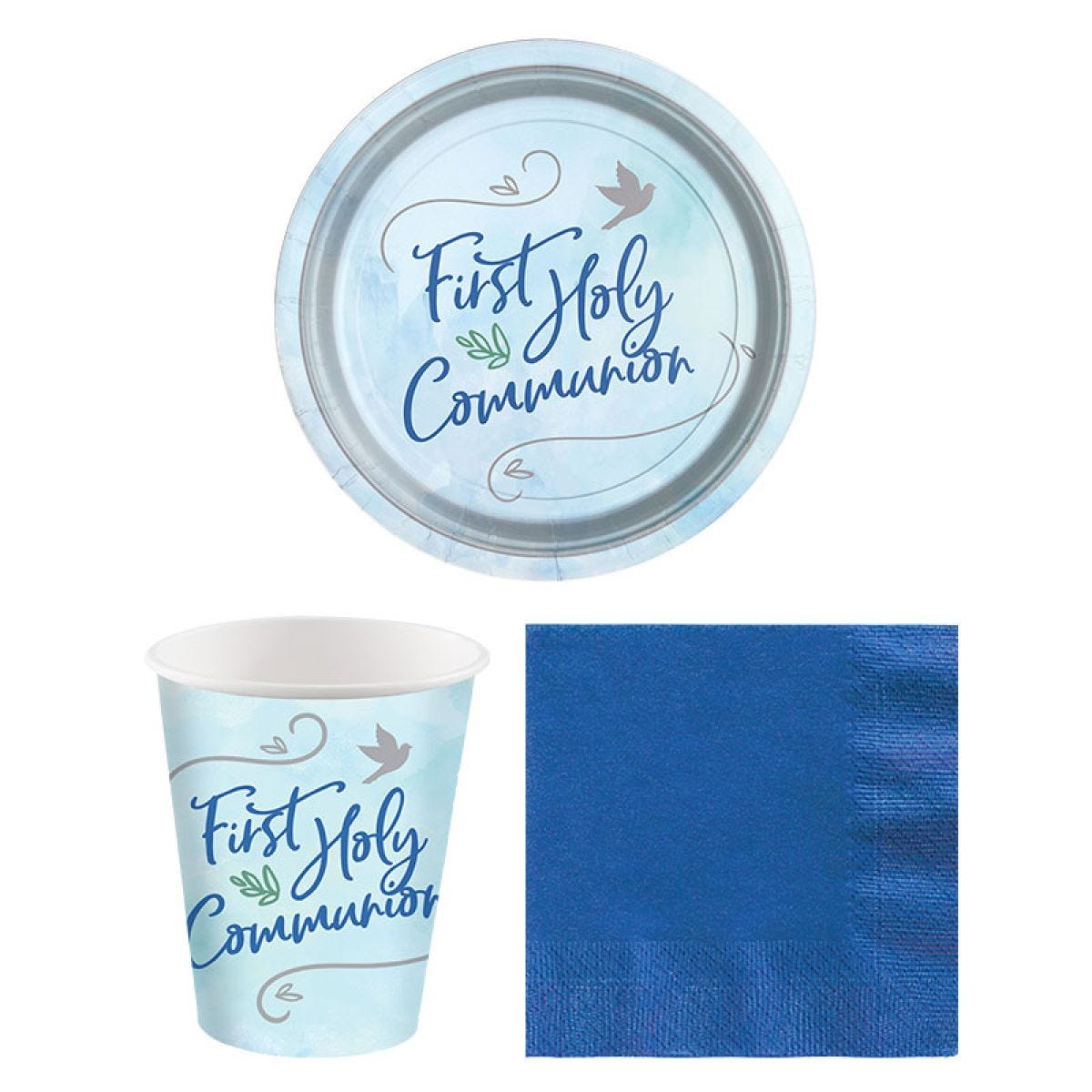 First Holy Communion Blue - Super Value Party Pack for 8